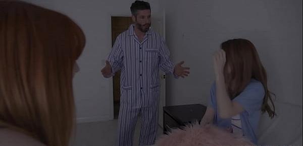  Stepsisters fucks their stepdad to show him they are good